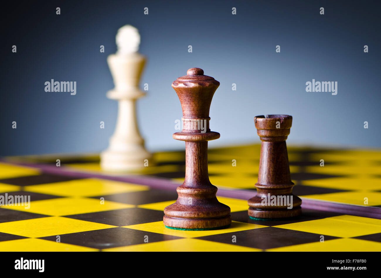 Concept of chess game with pieces Stock Photo Alamy