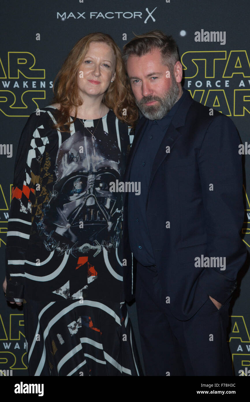 London, UK. 26 November 2015. Thea Bregazzi and  Justin Thornton of fashion label Preen attend the Star Wars Fashion Finds The Force event in support of Great Ormond Street Hospital Children’s Charity on behalf of Force for Change. The presentation featured Star Wars: The Force Awakens inspired looks by fashion designers Claire Barrow, J.W. Anderson, Peter Pilotto, Phoebe English, Preen, Thomas Tait, Agi & Sam, Bobby Abley, Christopher Raeburn and Nasir Mazhar. Stock Photo