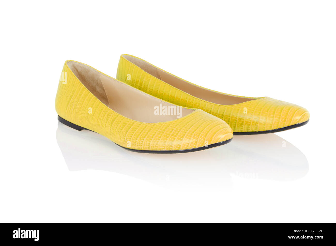 Flat shoes isolated on white Stock Photo - Alamy