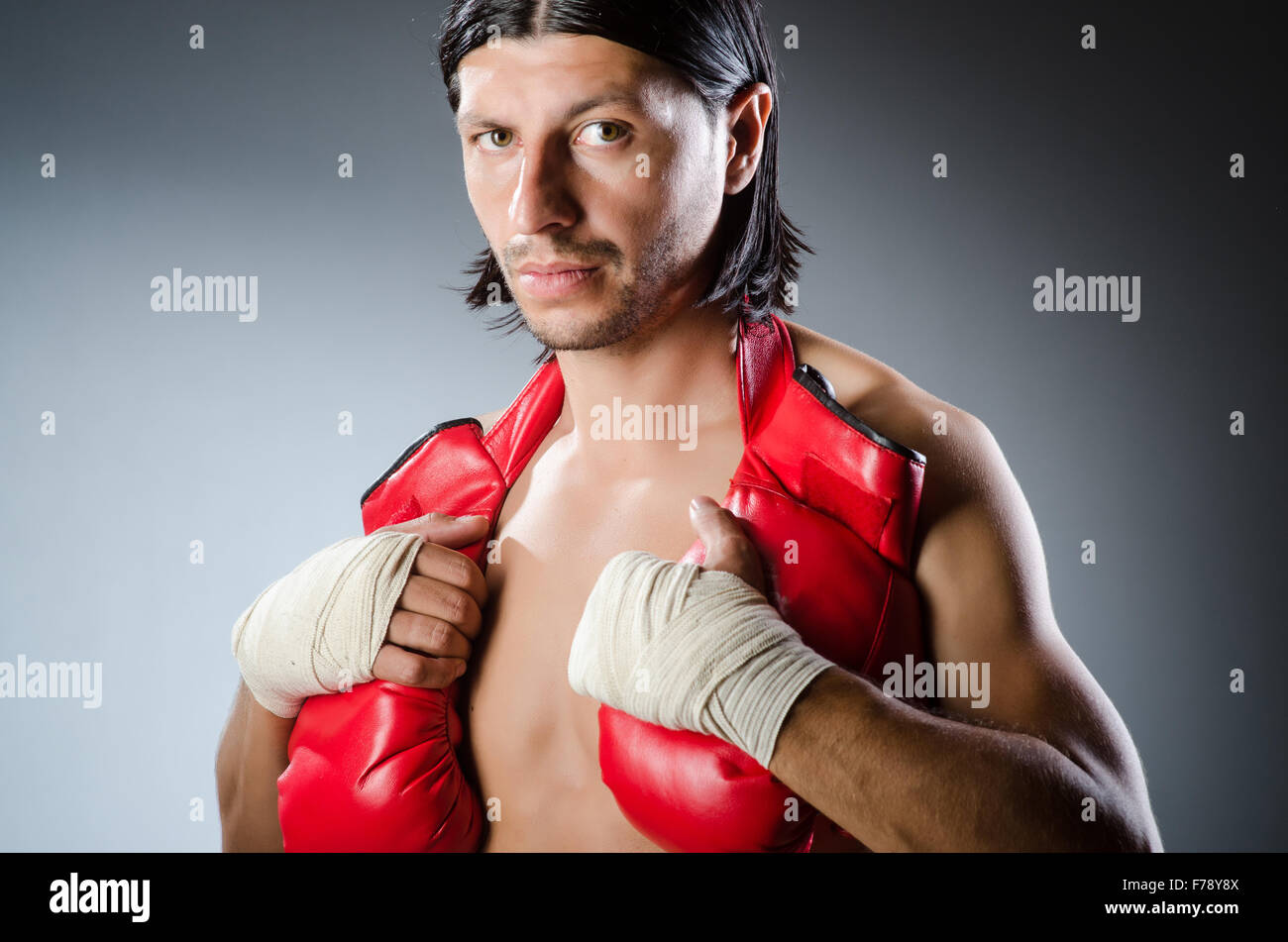 Ripped martial arts expert at training Stock Photo Alamy