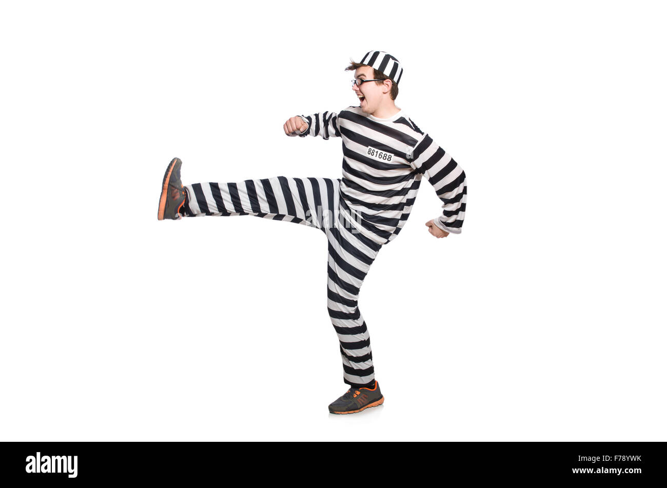 Funny prison inmate in concept Stock Photo