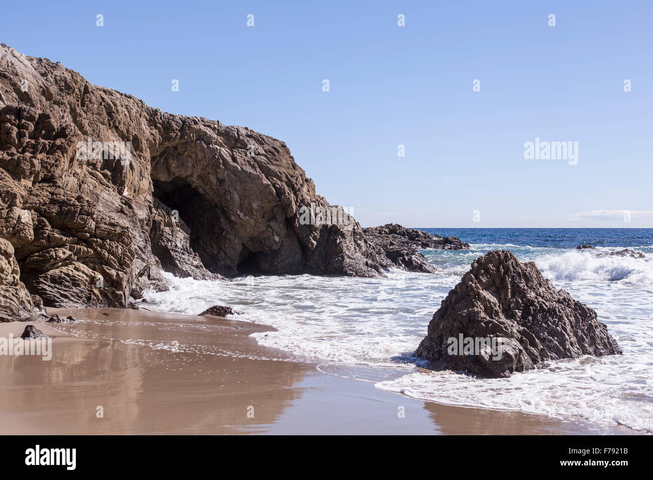 Rock formations at Leo Carrillo Beach State Park in Malibu California