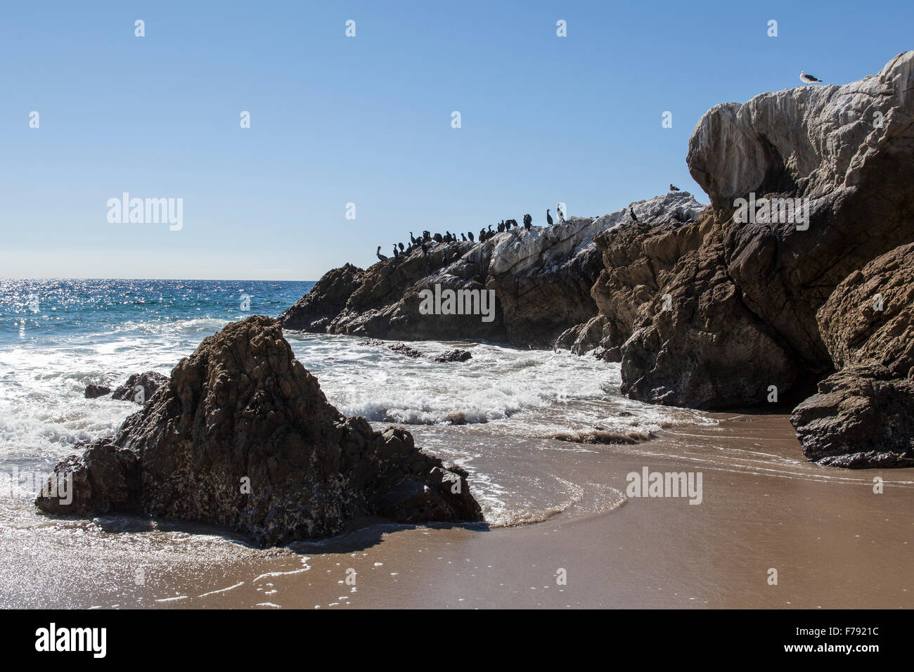 Rock formations at Leo Carrillo Beach State Park in Malibu California