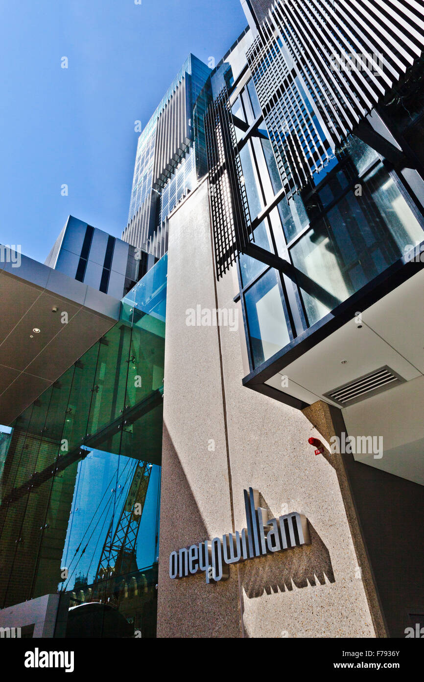 Australia, Western Australia, Perth, the brand-new one40William complex, corner William and Murray Street Stock Photo