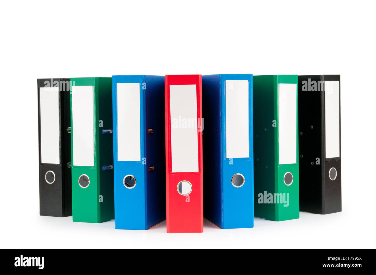 Office folders isolated on the white background Stock Photo - Alamy