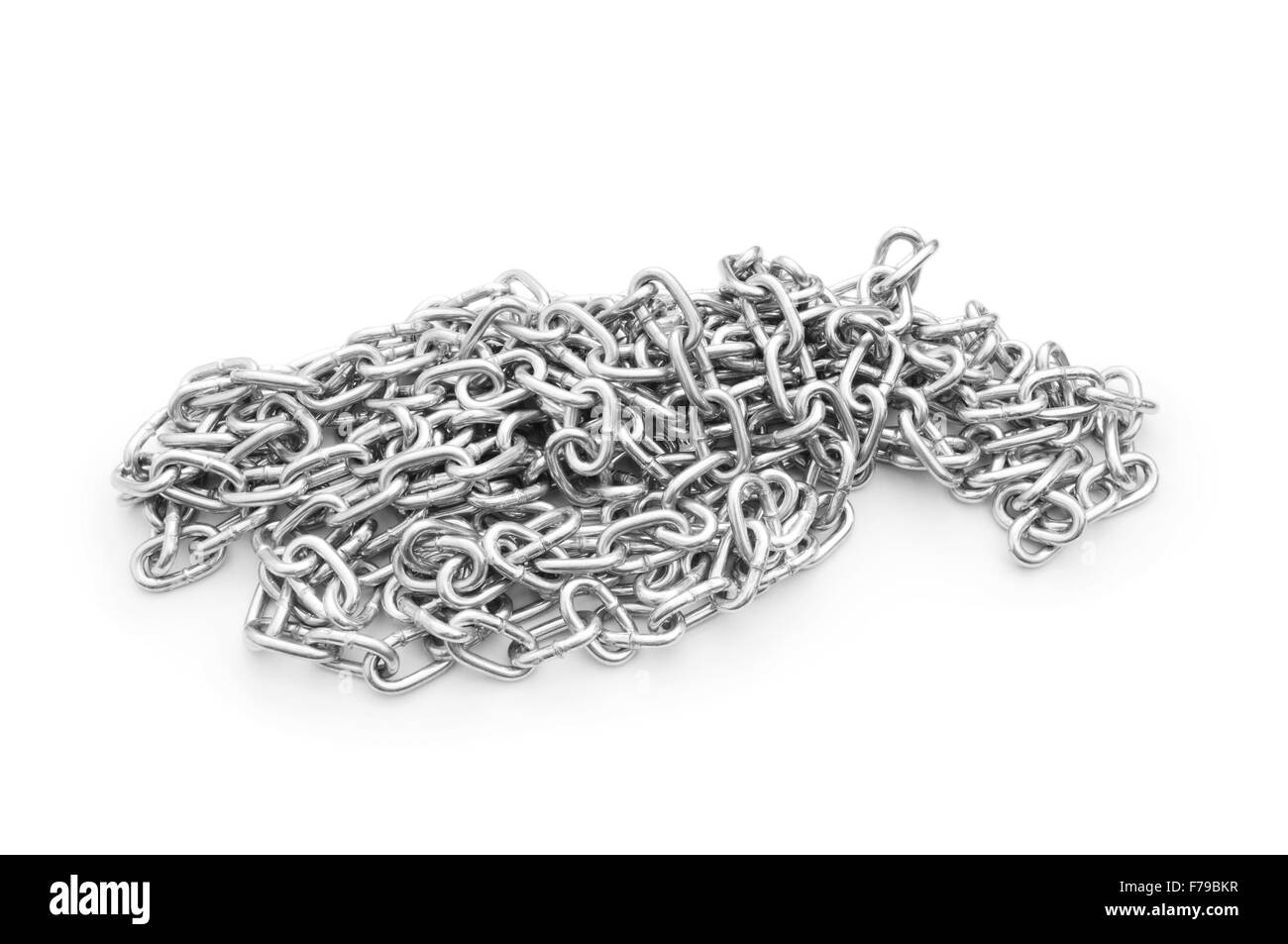 Metal chain isolated on the white background Stock Photo - Alamy