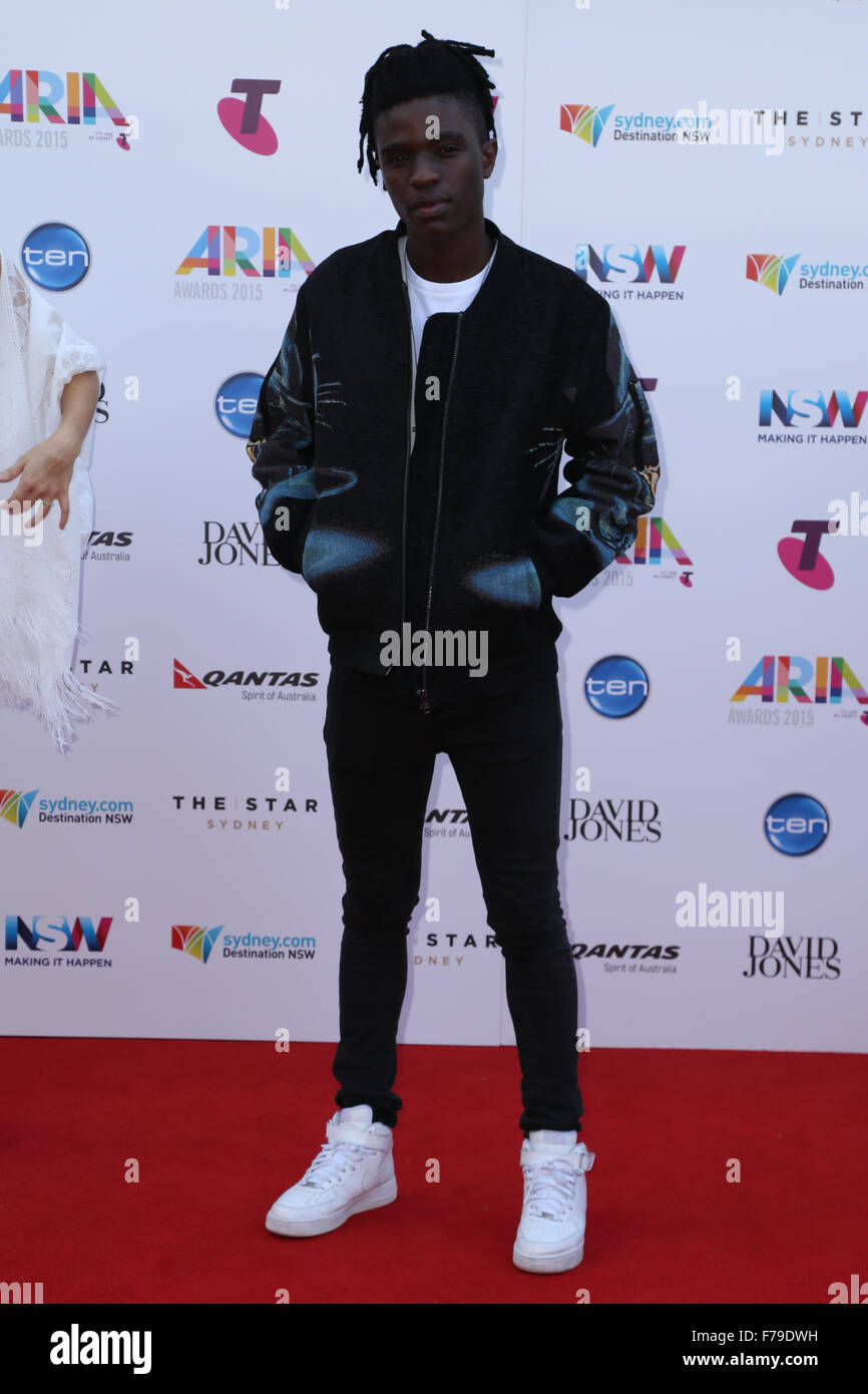 Young Tapz arrives on the red carpet at The Star, Pyrmont for the 29th ...