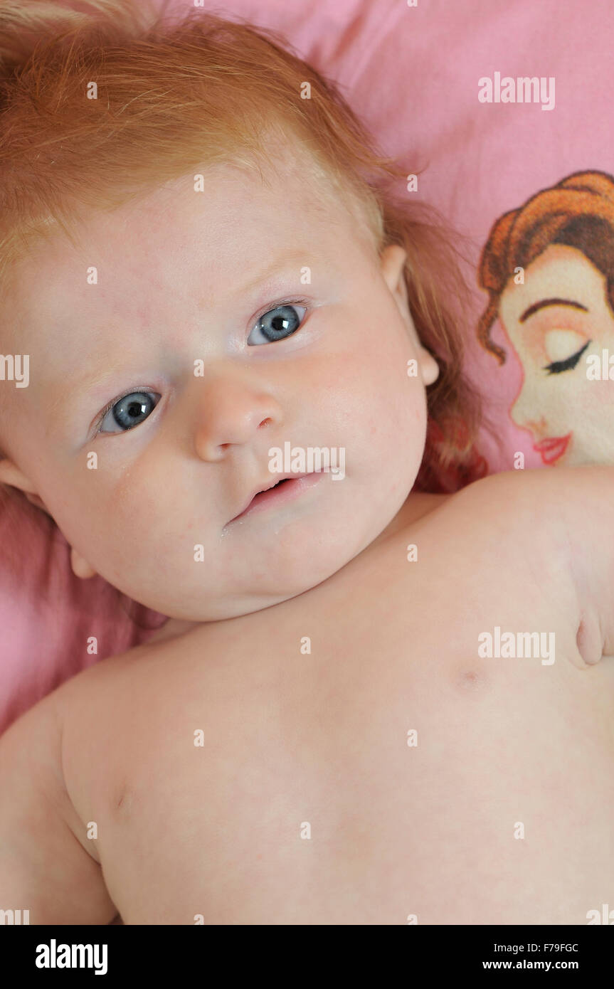 cute little baby indoor closeup portrait Stock Photo - Alamy