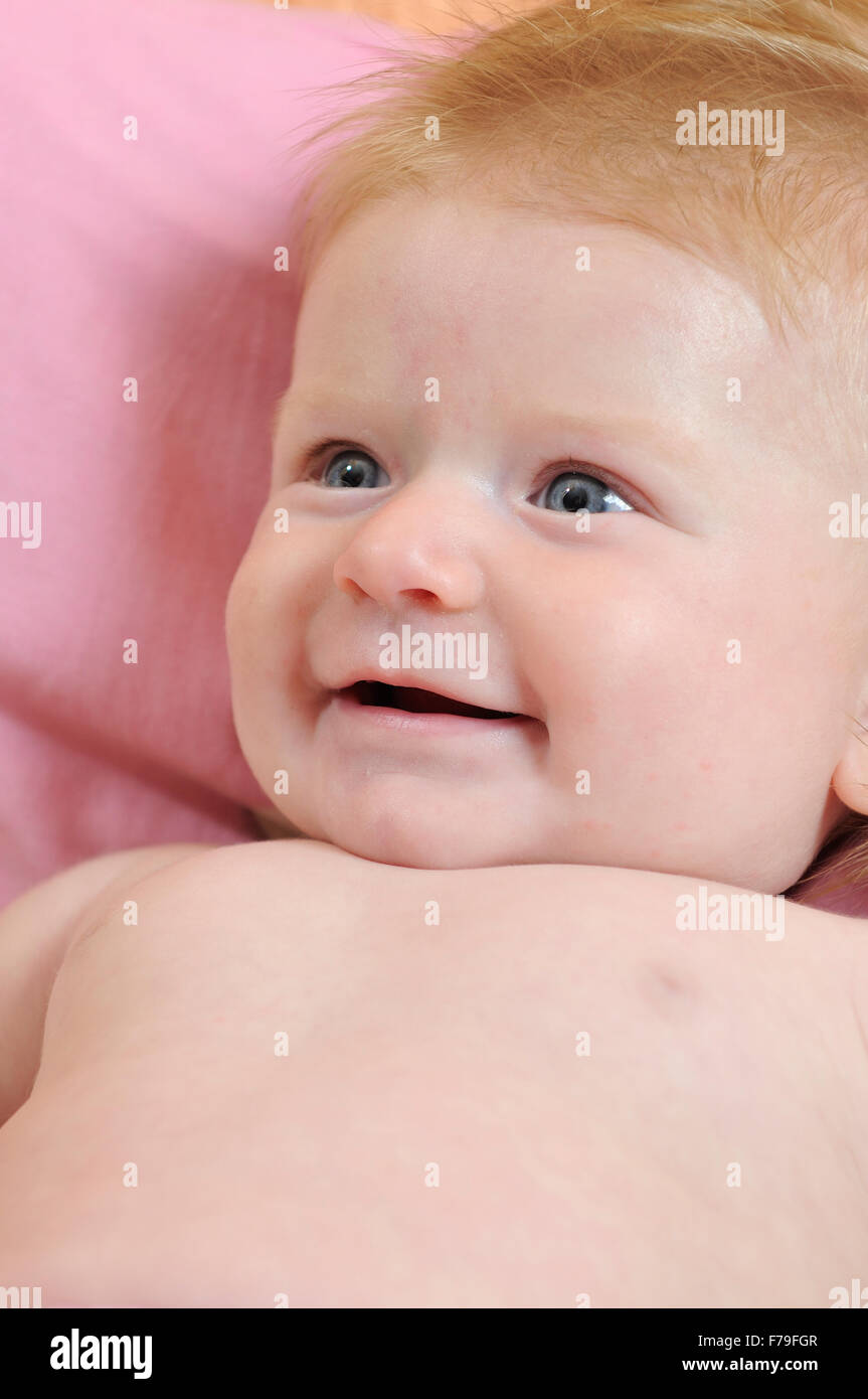 cute little baby indoor closeup portrait Stock Photo - Alamy