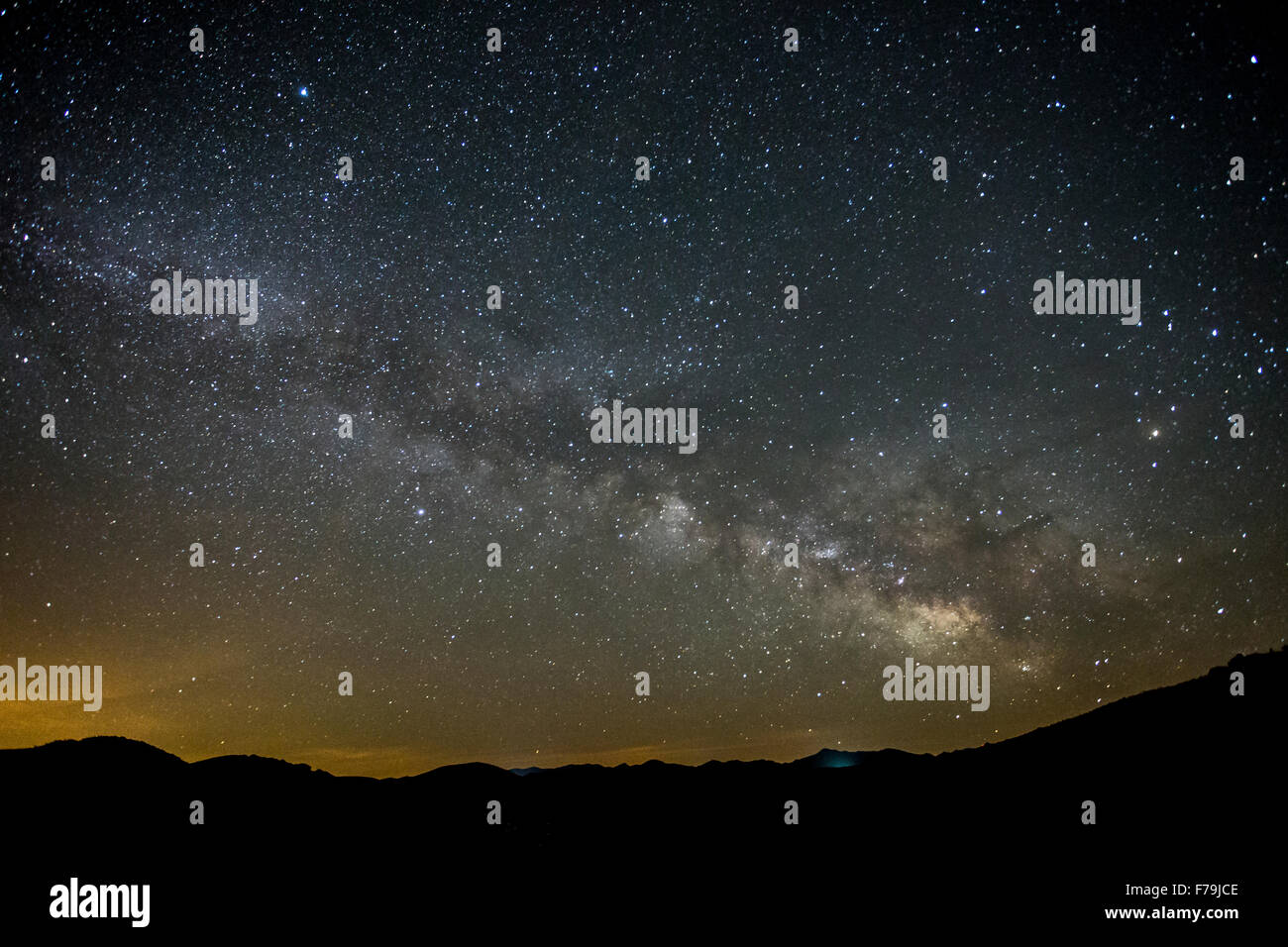 Night image of the Milky Way in the  Extremadura sky Stock Photo