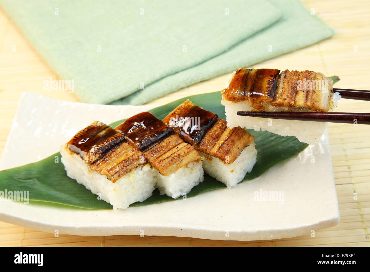 Anago Nigiri Sushi Stock Photo Alamy