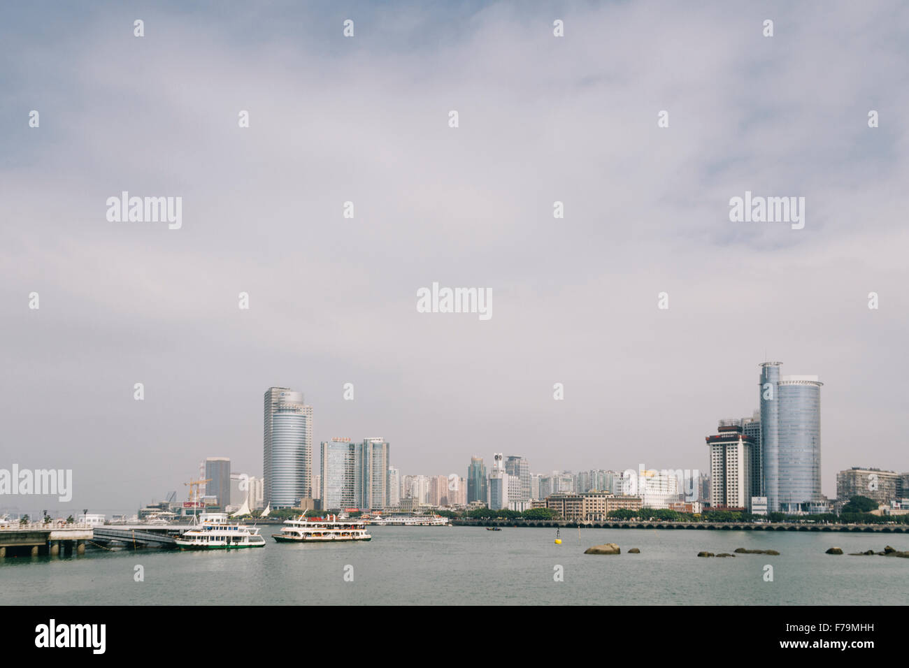 Xiamen, Fujian province, China The view of Xiamen cityscape seeing