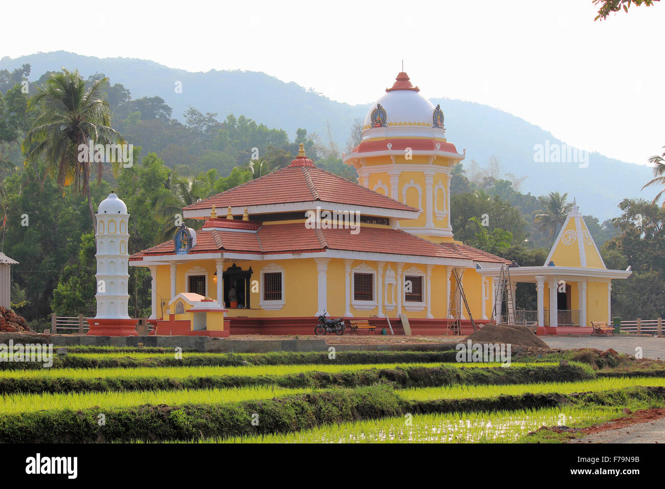 A Hindu Village Temple a place of worship Stock Photo