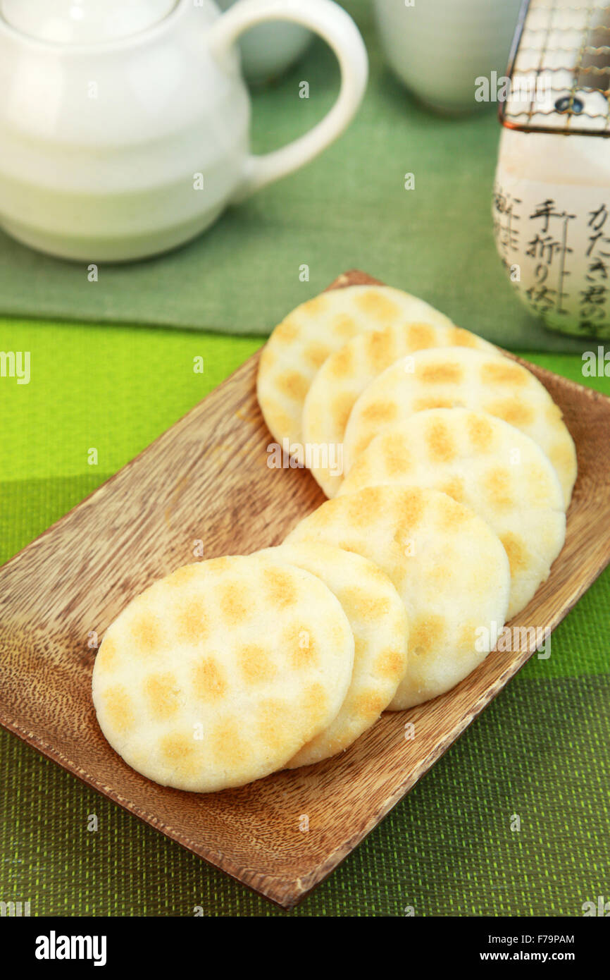 Salted rice cracker Stock Photo Alamy