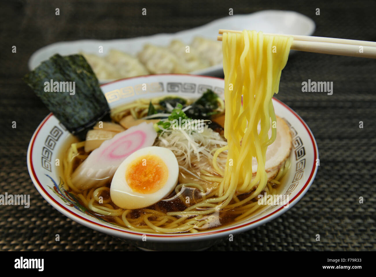 Soy sauce Ramen Stock Photo Alamy