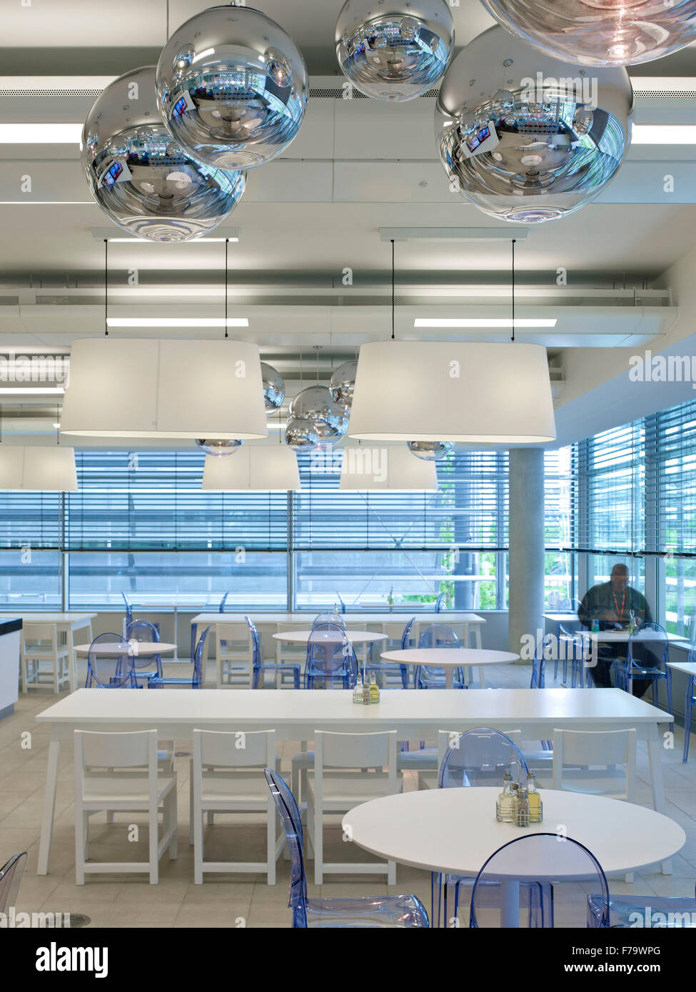 Canteen dining area in QVC, Chiswick Park, London, UK Stock Photo Alamy