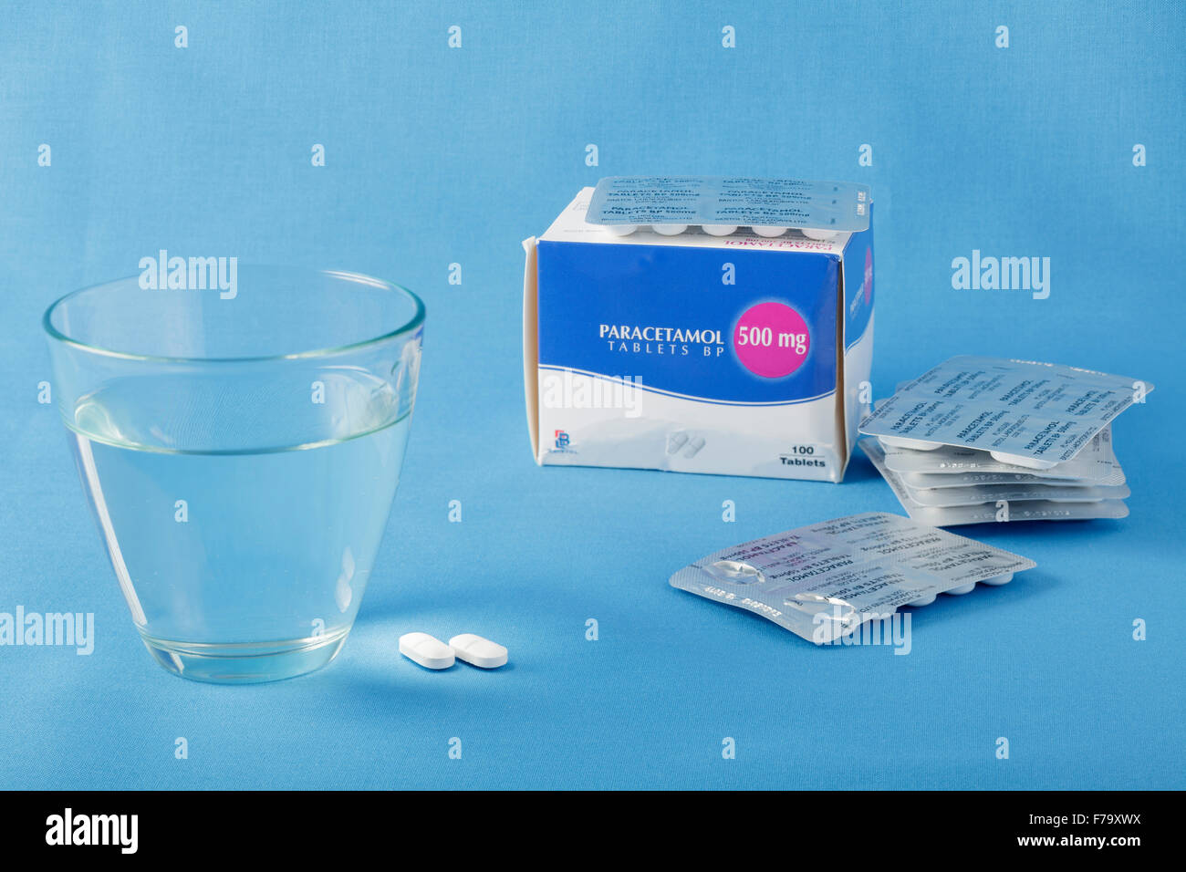 Paracetamol tablets Stock Photo