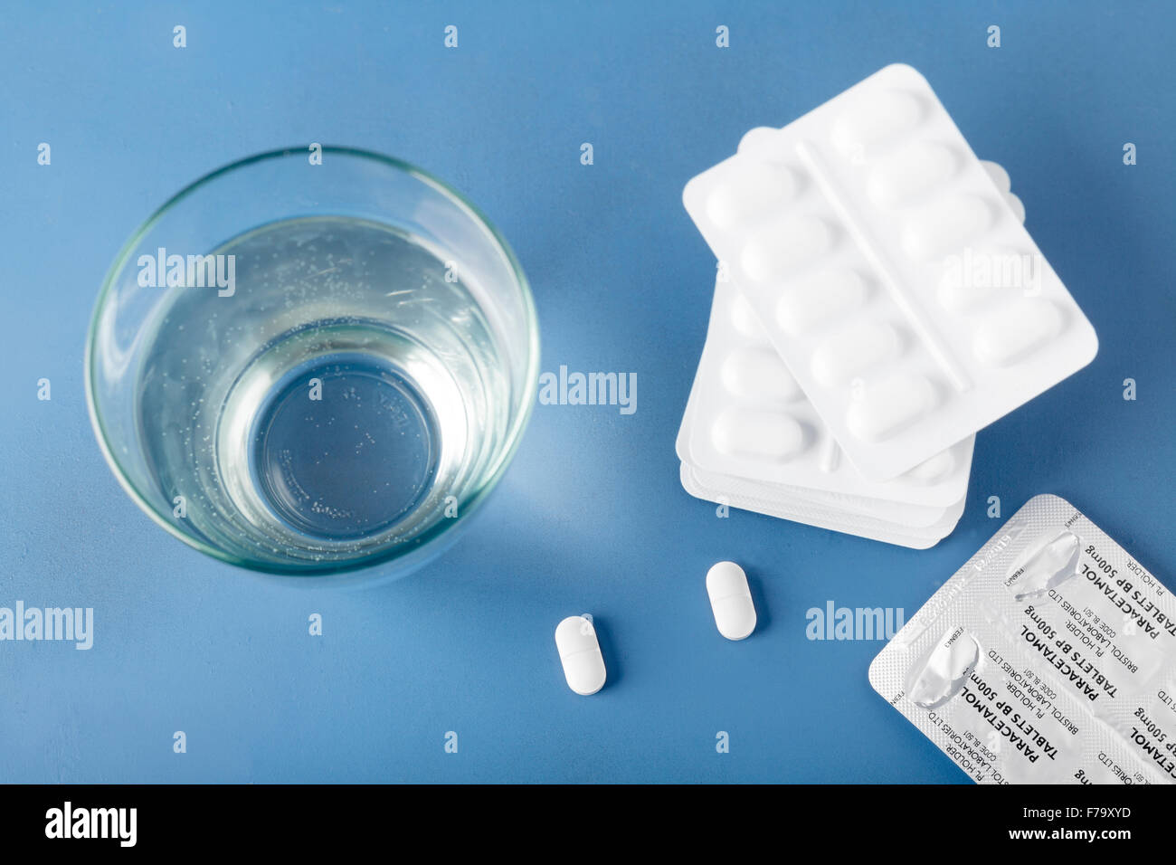 Paracetamol tablets Stock Photo