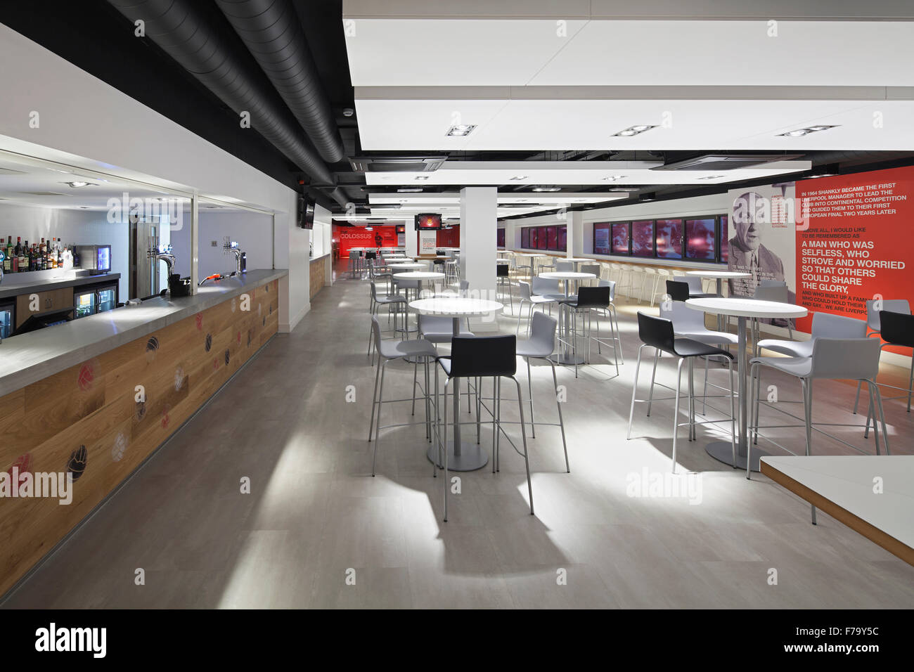 The Shankly Bar at Anfield, Liverpool FC 2013, design by 20.20 Stock Photo