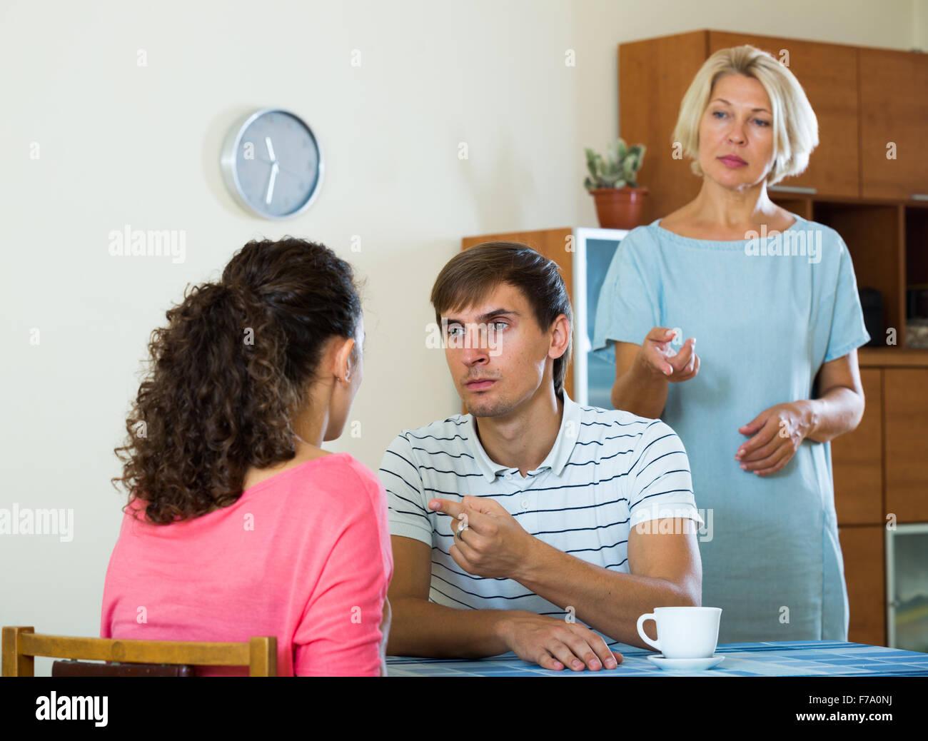 Mother In Law And Daughter Anger Stock Photos Mothe