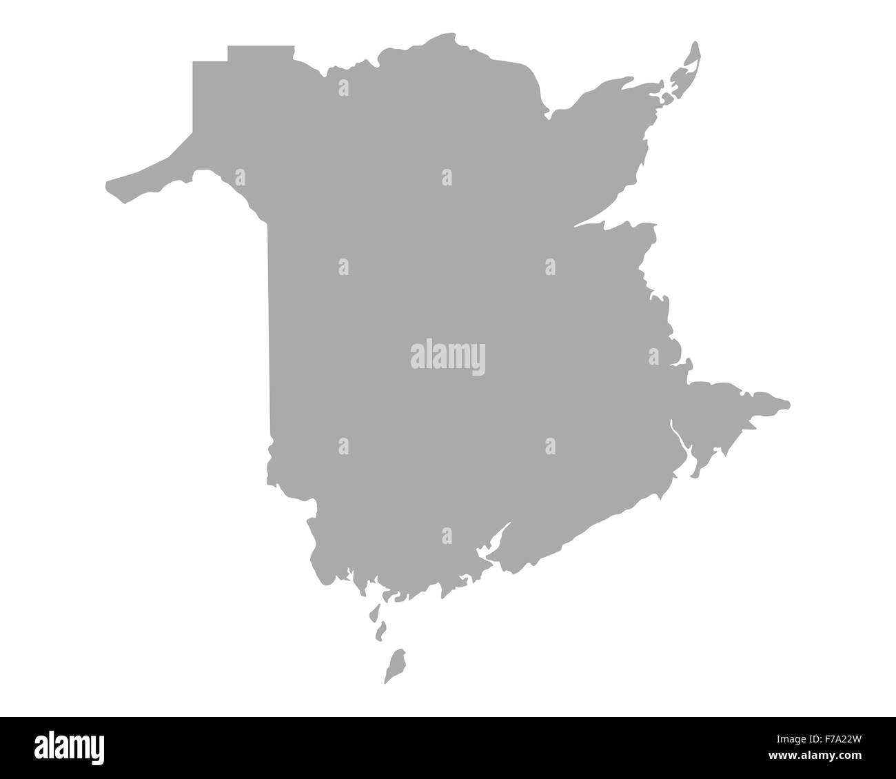 Map of New Brunswick Stock Photo Alamy
