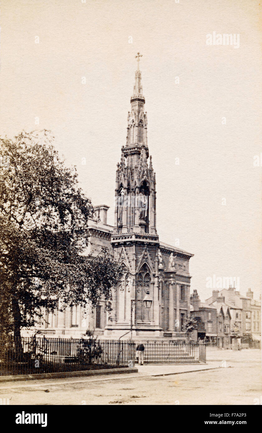 The Martyr's Memorial in St Giles, Oxford, UK, in about the 1860s Stock Photo