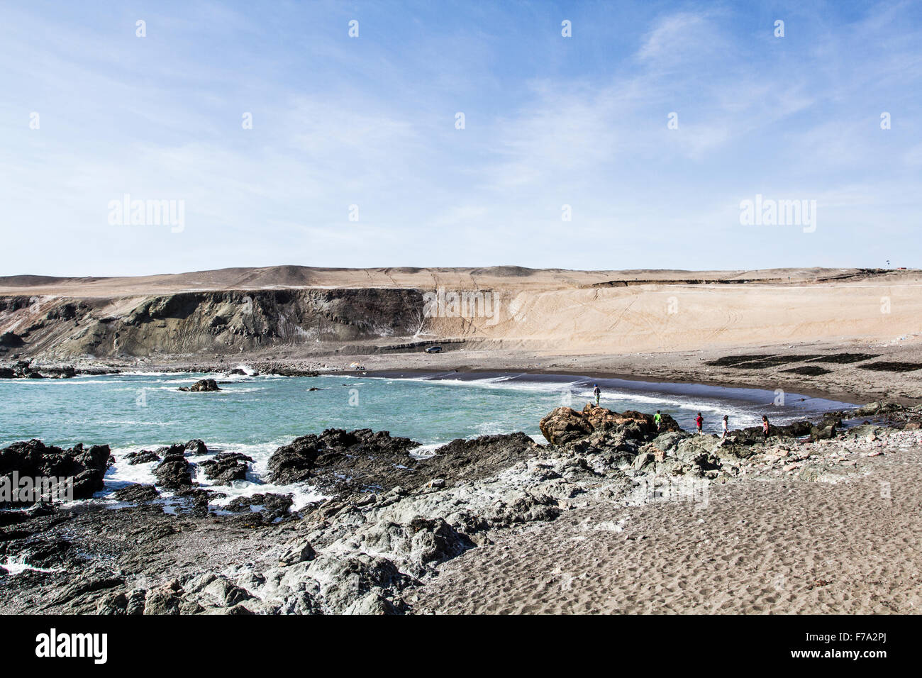 Najo Beach (Playa Najo). Iquique, Tarapaca Region, Chile. Stock Photo
