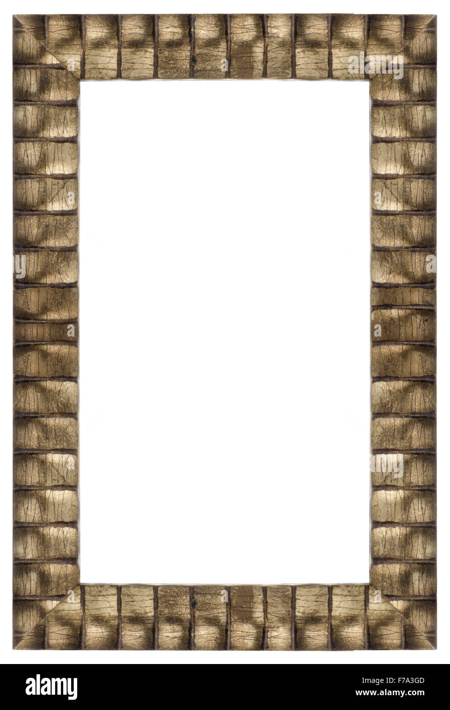 Wooden picture frame isolated on white background Stock Photo - Alamy