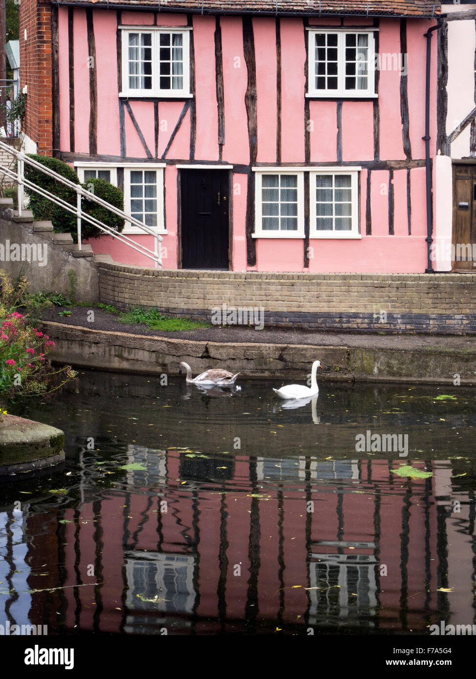 Colourful Half Timbered Buildings on Riverside Walk at North Bridge