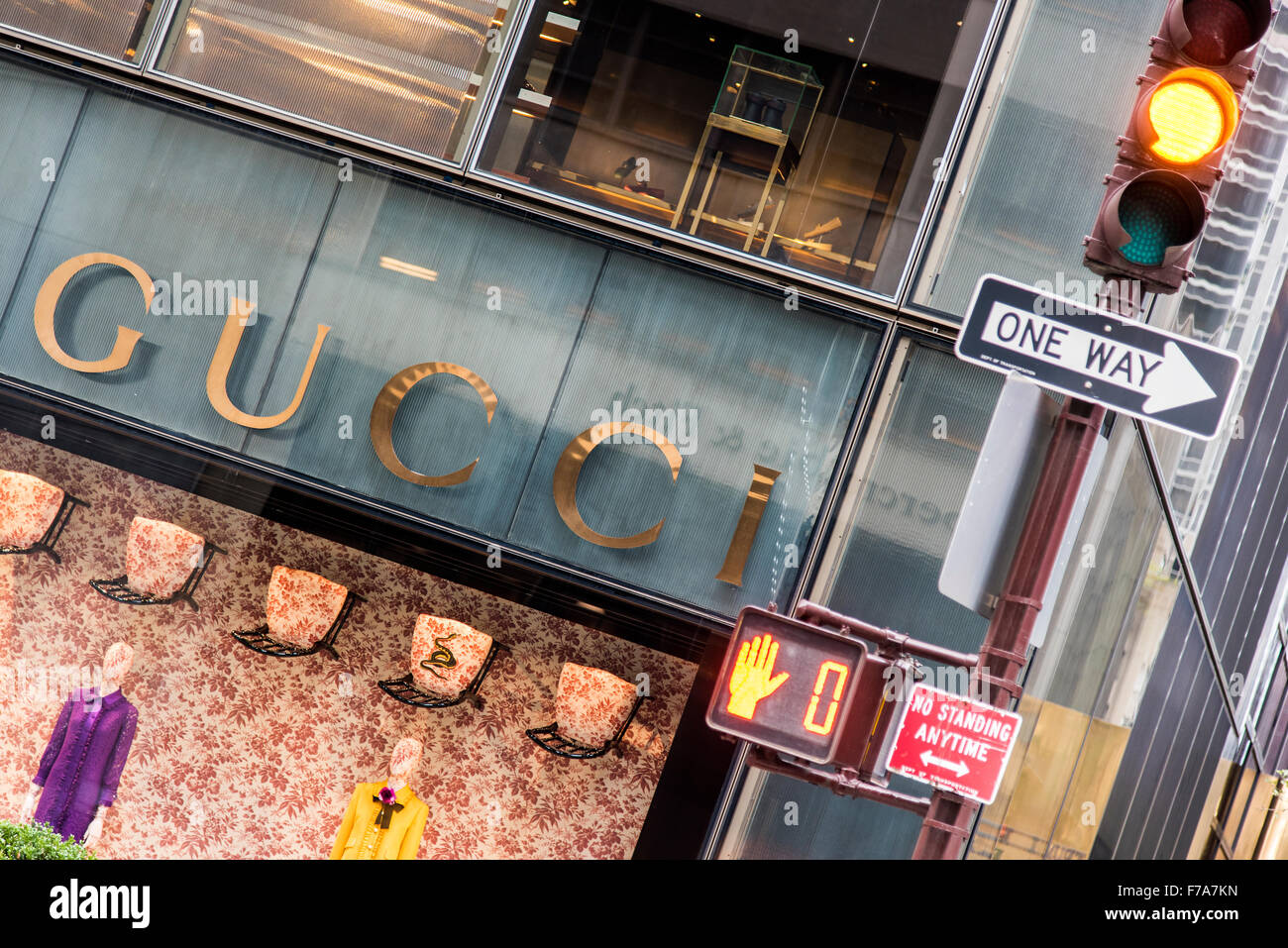Gucci store, Fifth Avenue, Manhattan, New York, USA Stock Photo