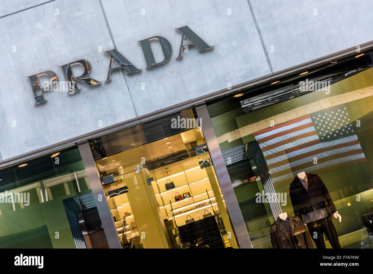 Prada store, Fifth Avenue, Manhattan, New York, USA Stock Photo