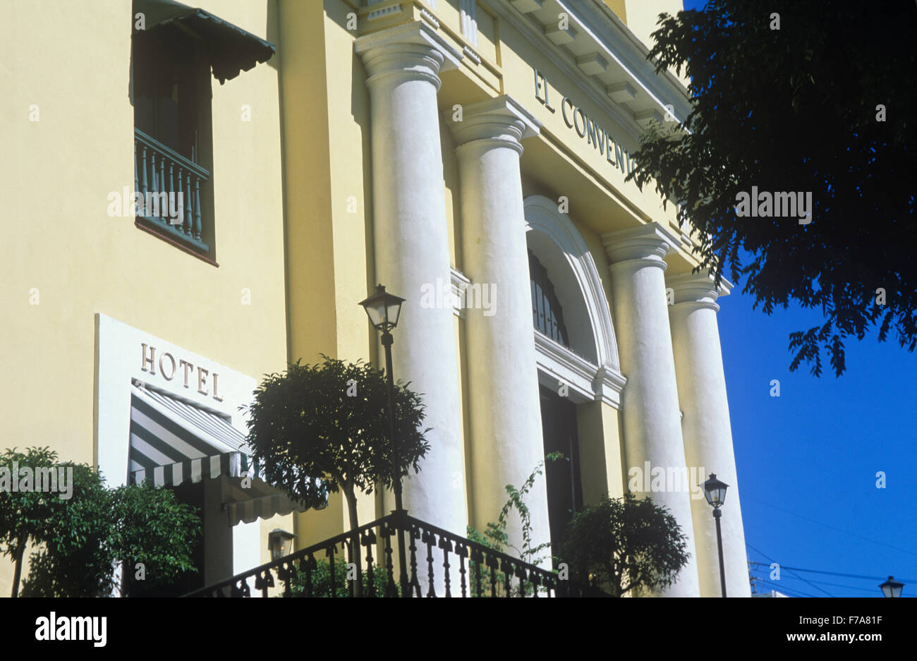 Hotel El Convento provides fine lodging in an historic Old San Juan setting, Puerto Rico. Stock Photo