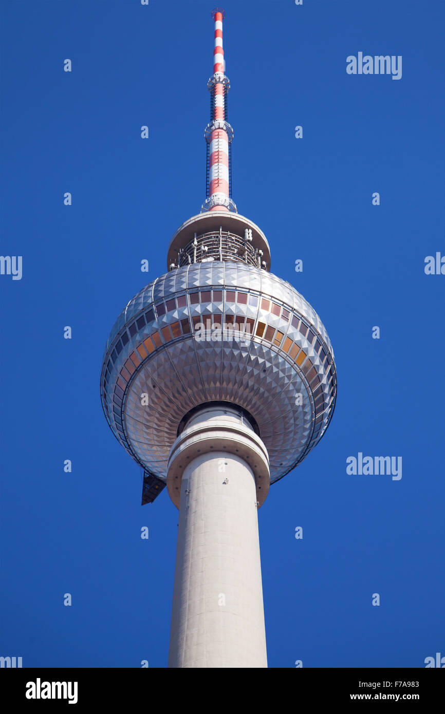 Top of the TV Tower of Berlin, Germany. Stock Photo