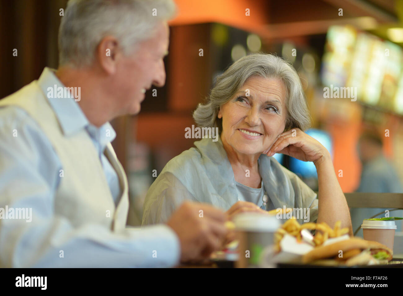 beautiful elderly couple Stock Photo