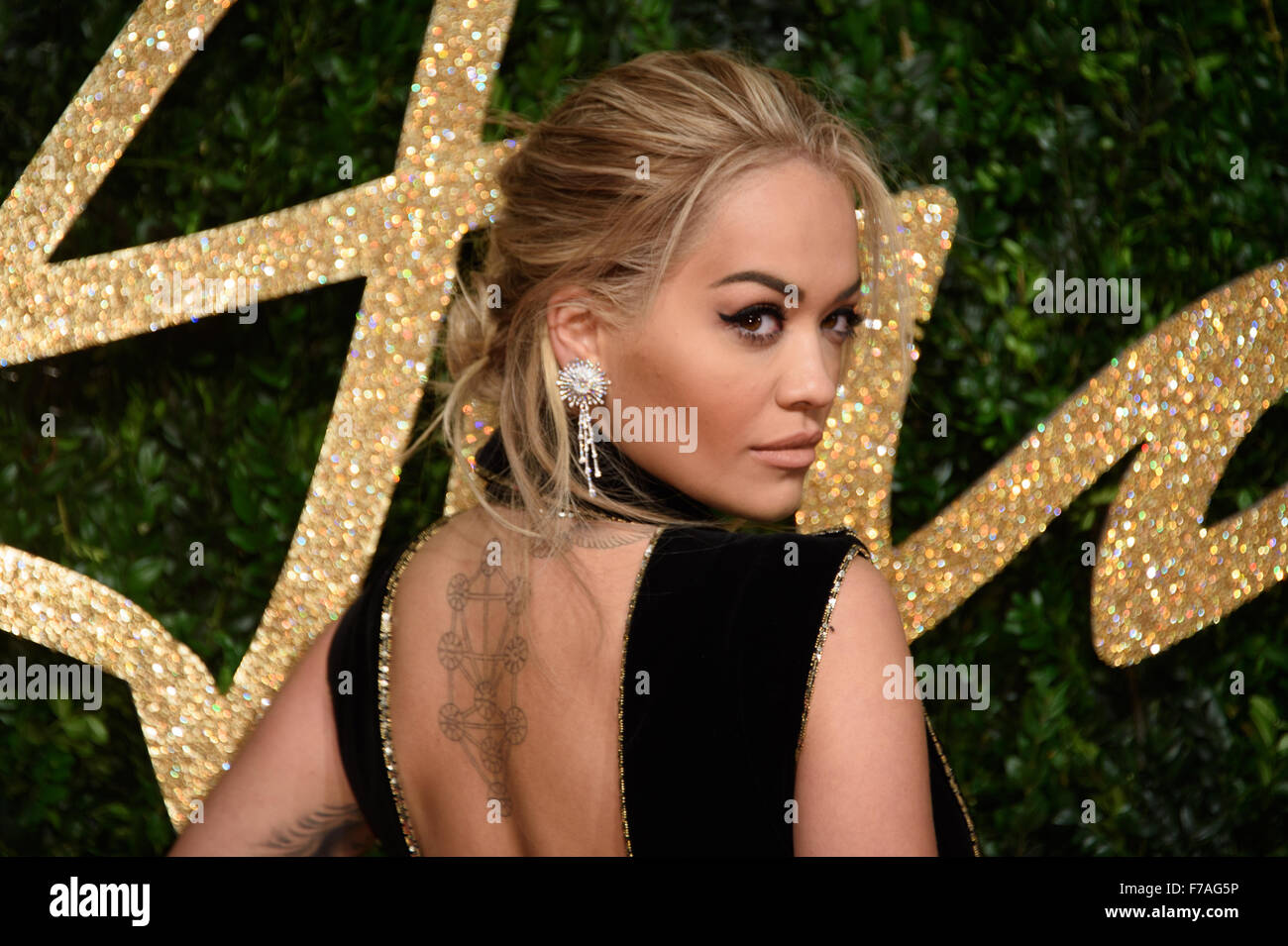 Rita Ora at the British Fashion Awards 2015 in London Stock Photo - Alamy