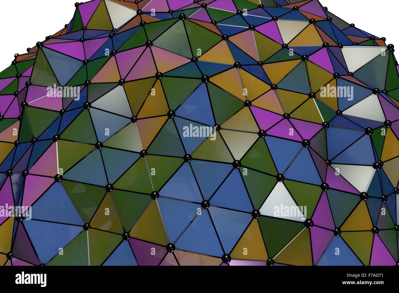 Abstract background colourful polygons Stock Photo