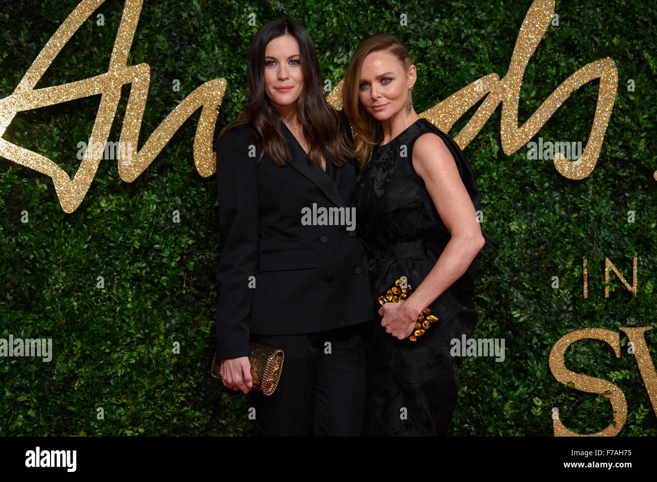 Liv Tyler and Stella McCartney at the British Fashion Awards 2015 in London Stock Photo