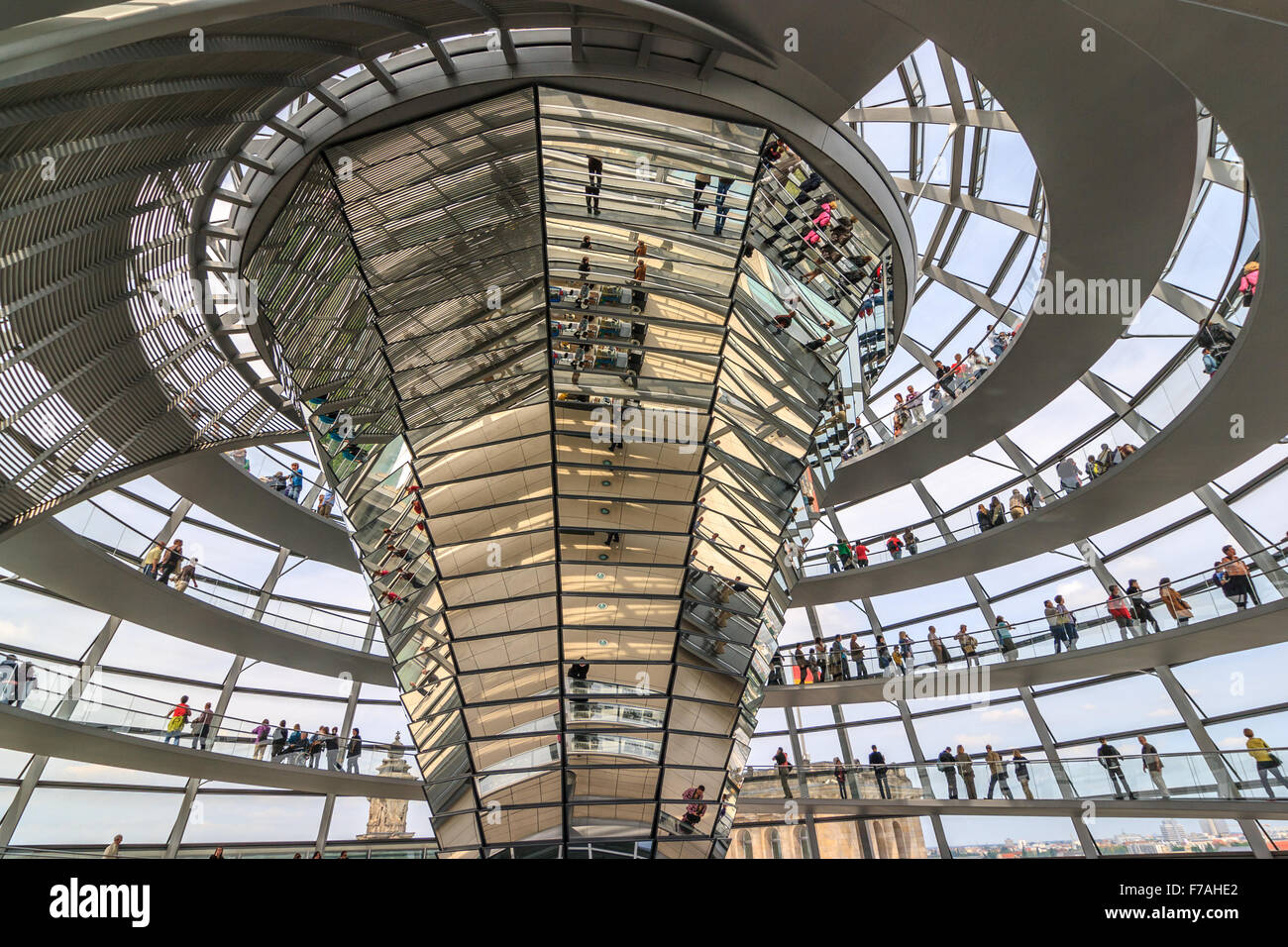 Reichstag glass dome in Berlin Stock Photo Alamy