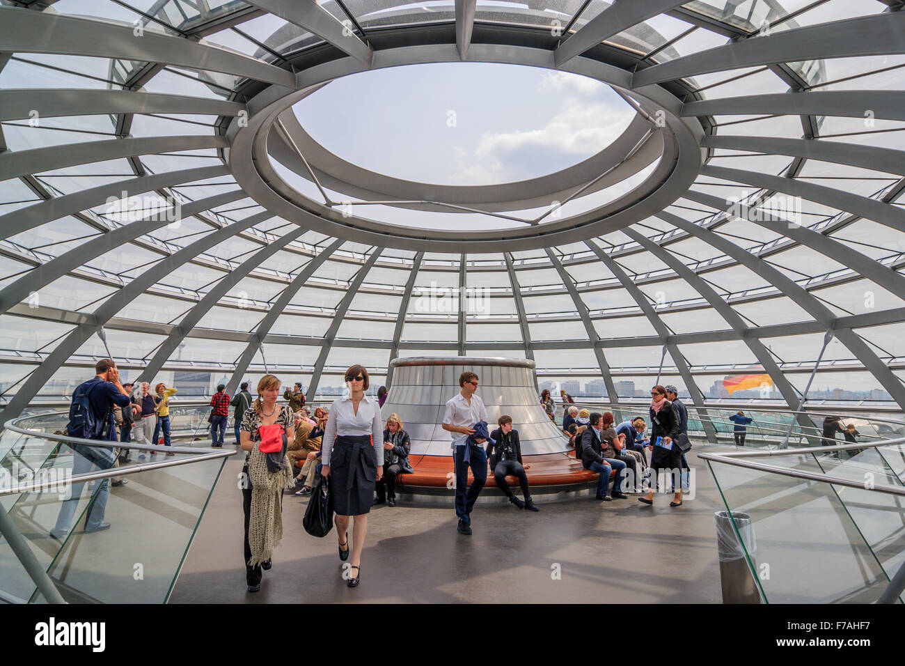 Reichstag glass dome in Berlin Stock Photo Alamy