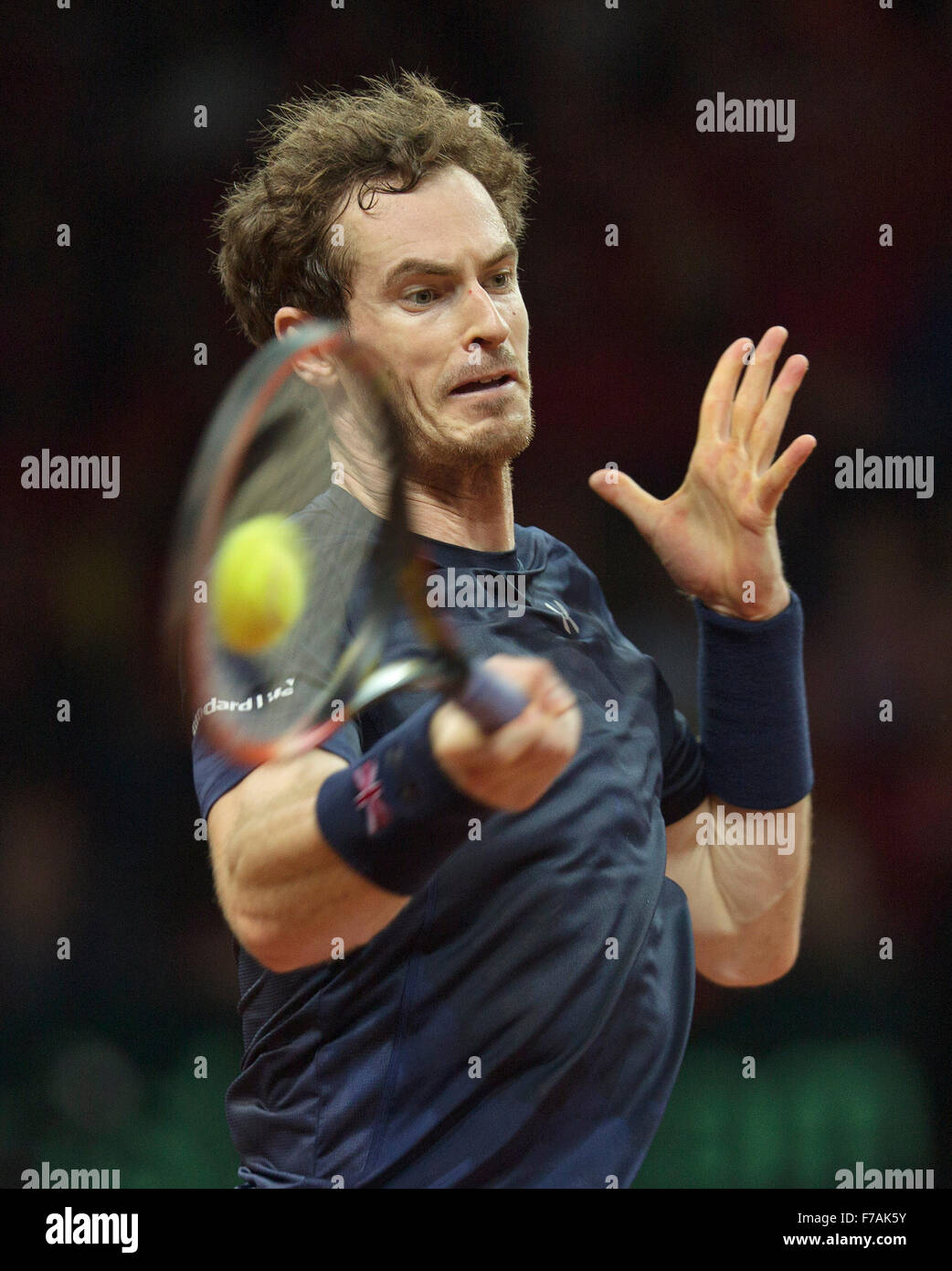 Gent, Belgium, November 27, 2015, Davis Cup Final, Belgium-Great Britain, Second match, Andy Murray (GBR)  Credit:  Henk Koster/Alamy Live News Stock Photo