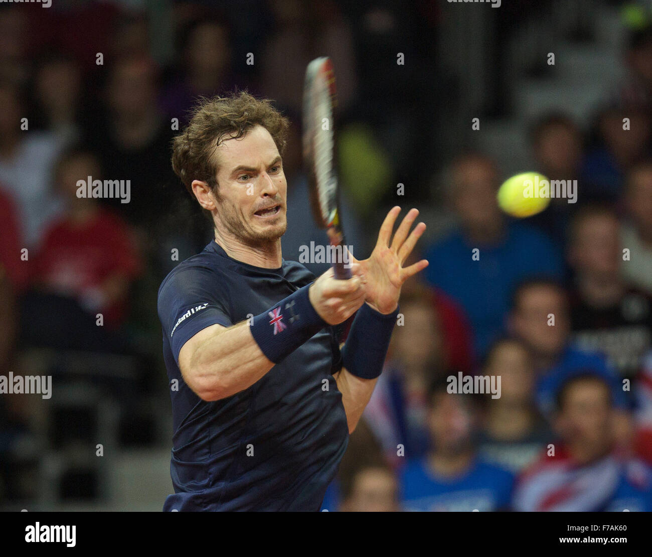 Gent, Belgium, November 27, 2015, Davis Cup Final, Belgium-Great Britain, Second match, Andy Murray (GBR)  Credit:  Henk Koster/Alamy Live News Stock Photo