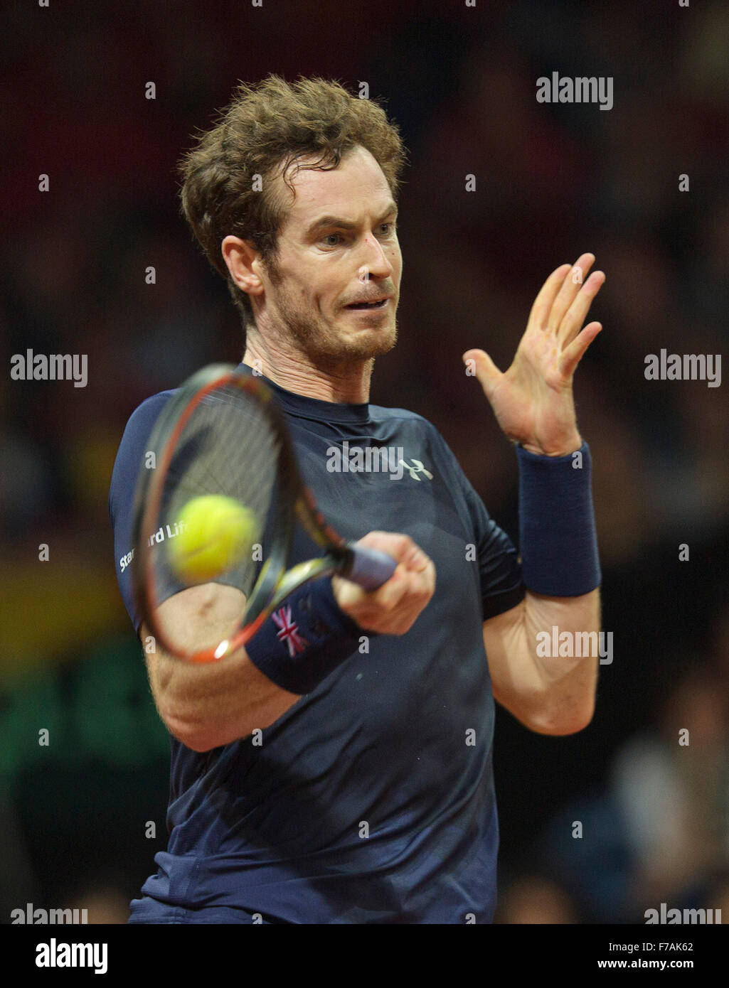 Gent, Belgium, November 27, 2015, Davis Cup Final, Belgium-Great Britain, Second match, Andy Murray (GBR)  Credit:  Henk Koster/Alamy Live News Stock Photo