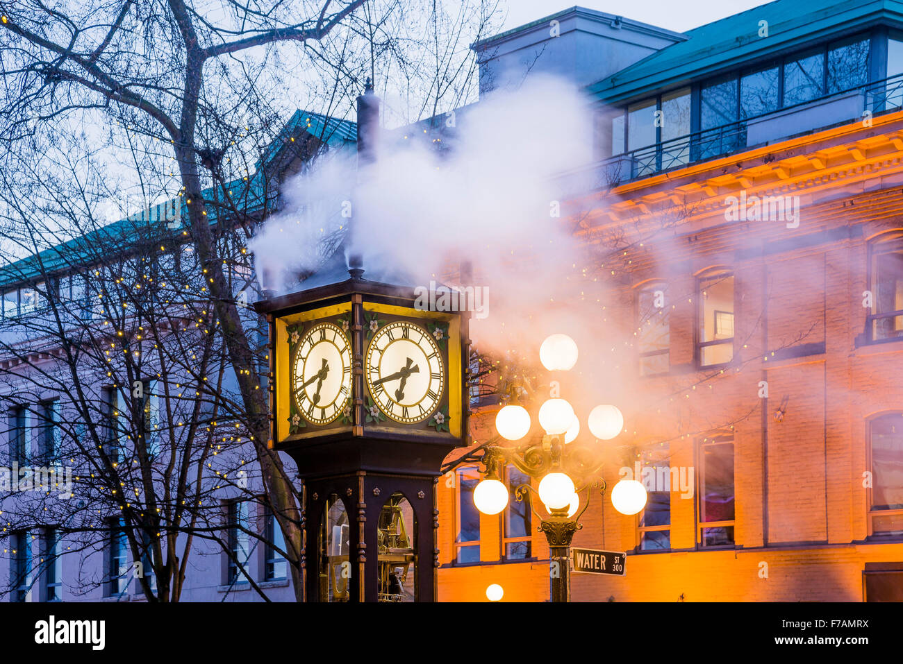 The Steam Clock, Gastown, Vancouver, British Columbia, Canada Stock