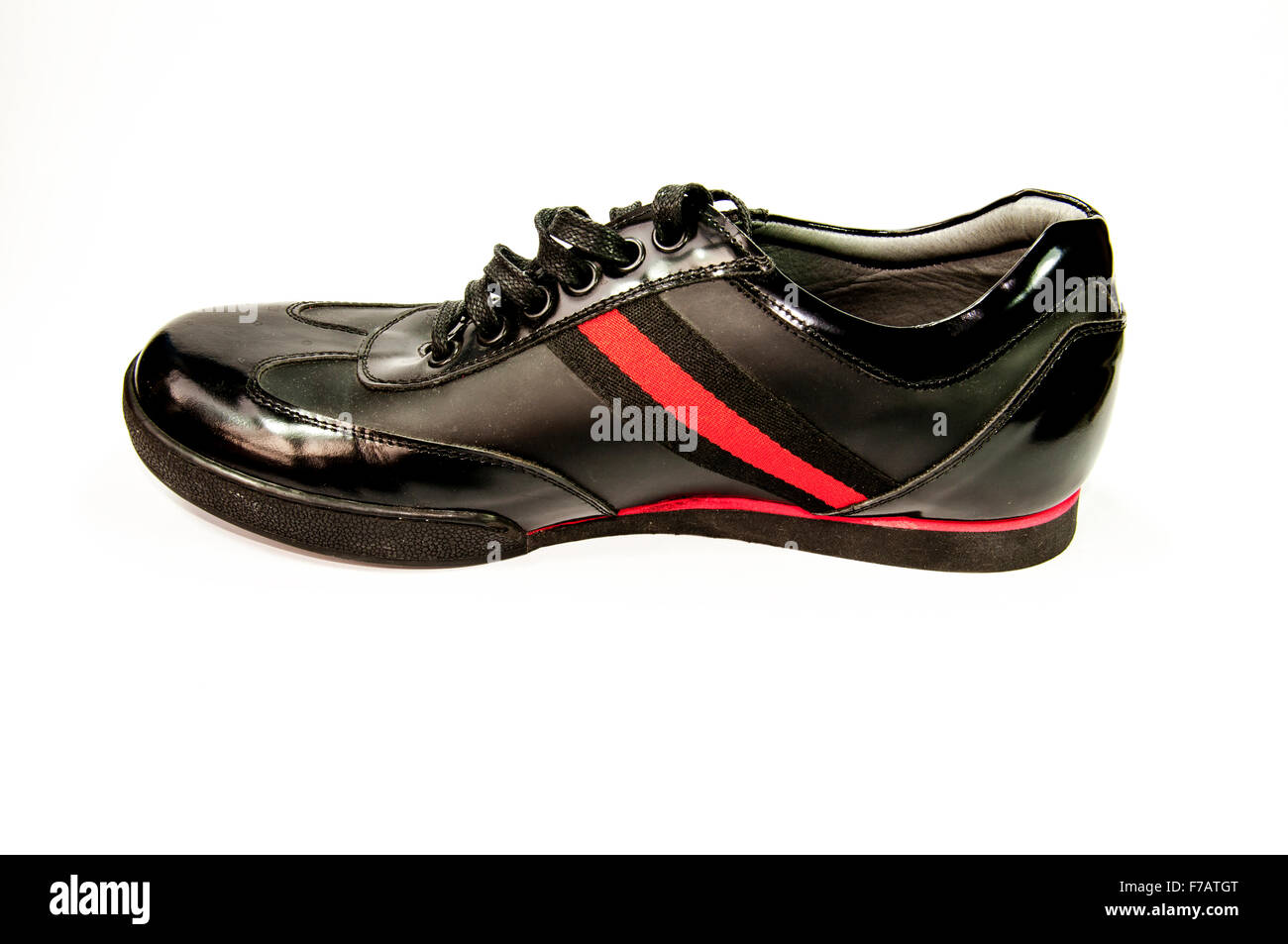 mens shoes with red stripe on heel