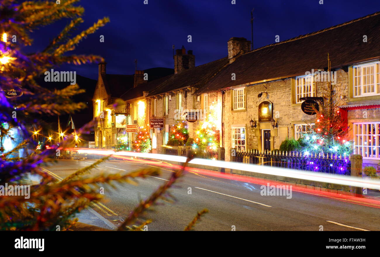 Castleton christmas lights derbyshire hires stock photography and