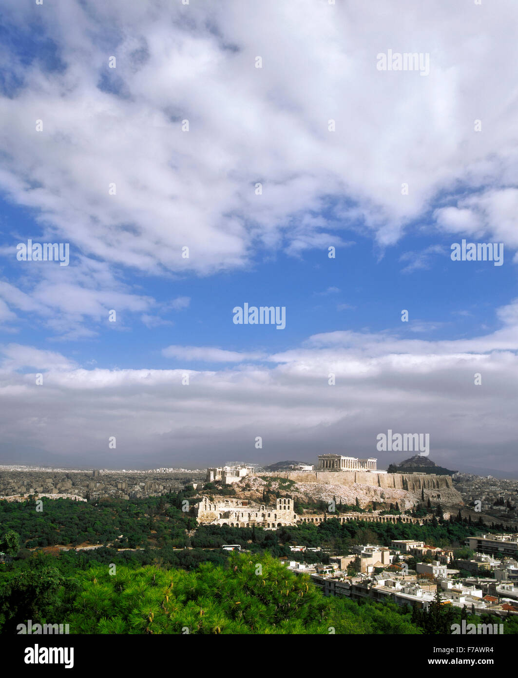 Greece, Athens, Acropolis, and Parthenon Stock Photo