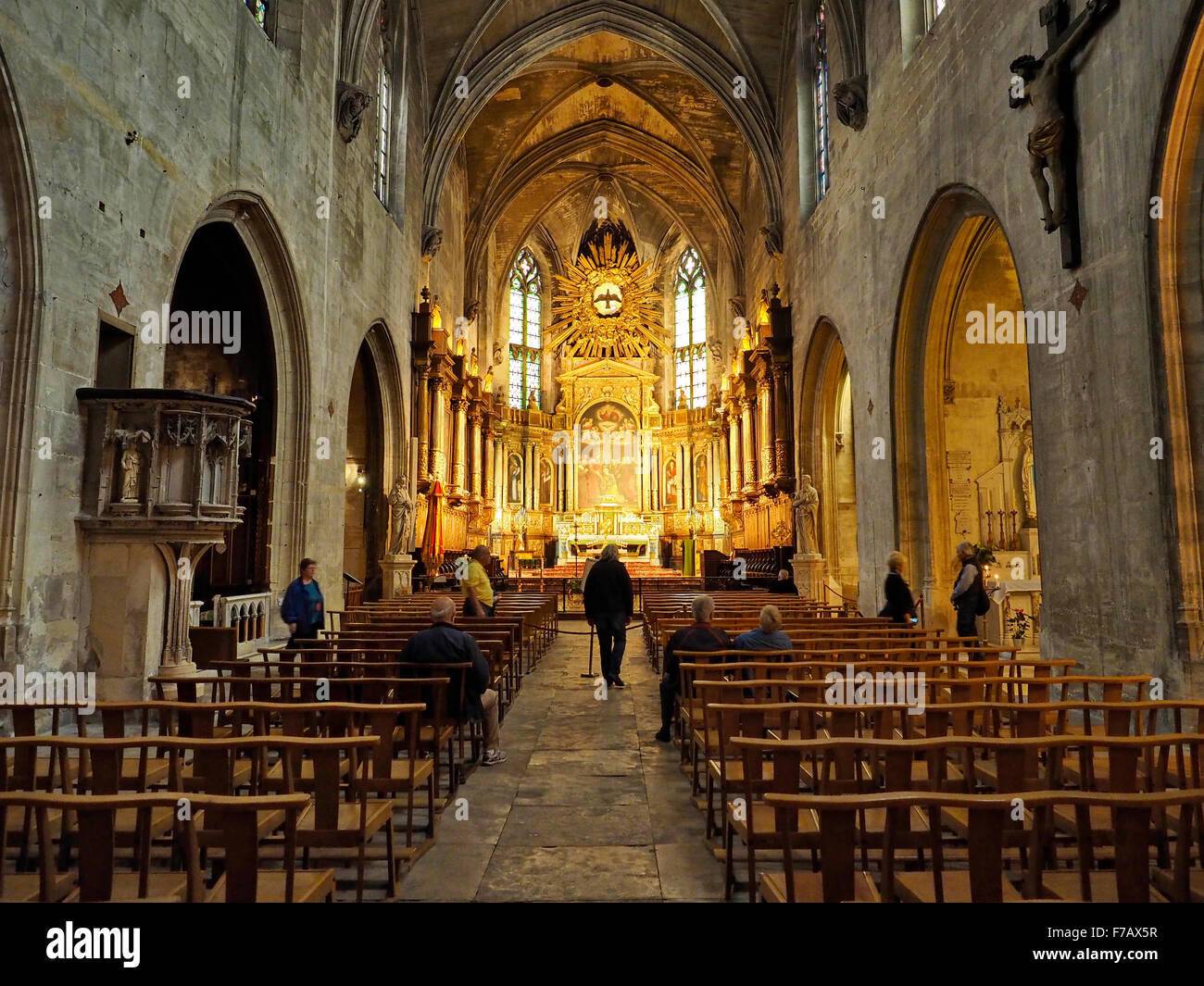 Interior views of the Papal Palace in Avignon southern France Stock Photo -  Alamy