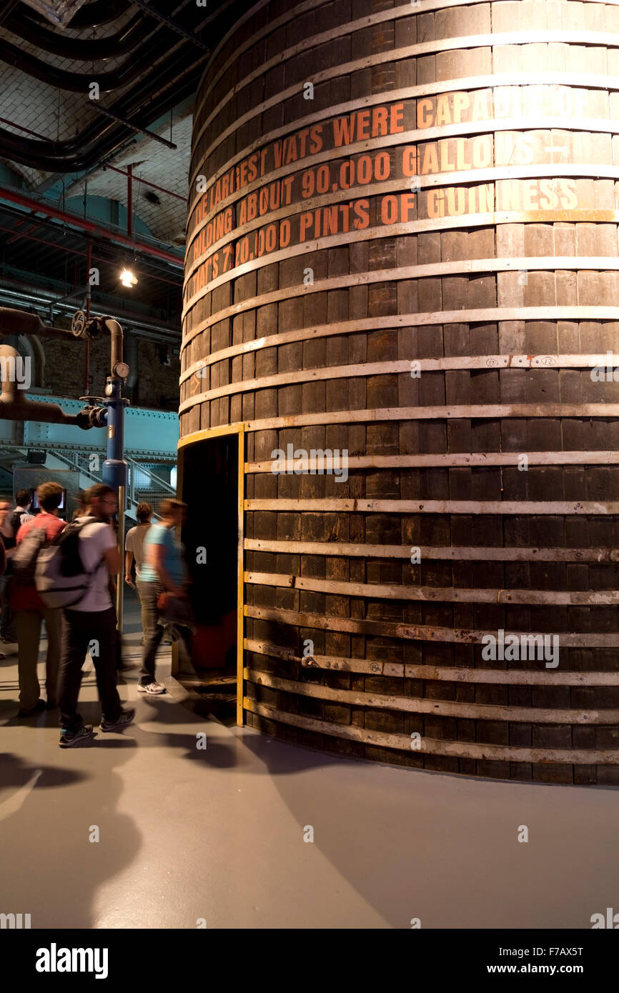 Guinness vats at the Guinness Storehouse, Dublin, Ireland Stock Photo