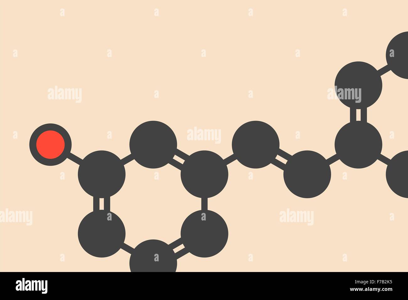 Resveratrol molecule. Present in many plants, including grapes and