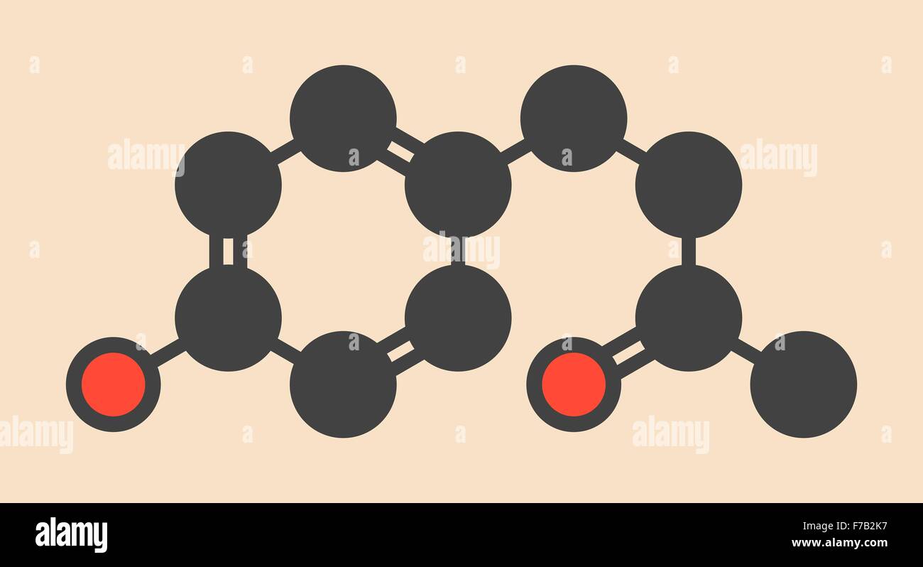 Raspberry ketone molecule. Primary aroma compound of raspberries. Used